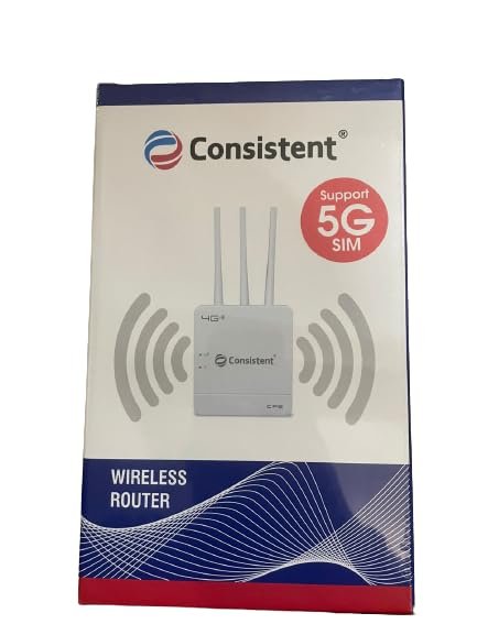 Consistent 4G SIM Router | Plug & Play | Triple Antenna | 1 LAN Port