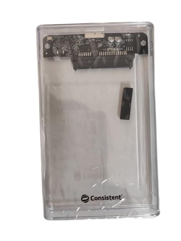 Consistent 2.5" SATA HDD/SSD Enclosure | USB 3.0 | Transparent & Portable