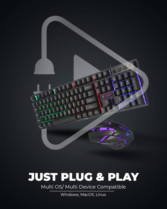 RAEGR RapidGear X30 Gaming Keyboard & Mouse Combo - Image 2