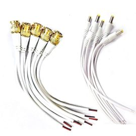 Homenique CCTV Connector Combo | 10 BNC & 5 DC Power Pigtail Cables