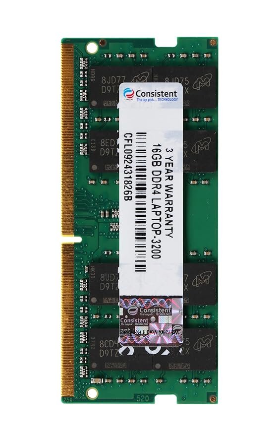 Consistent 16GB DDR4 3200MHz Laptop RAM | Replacement Warranty