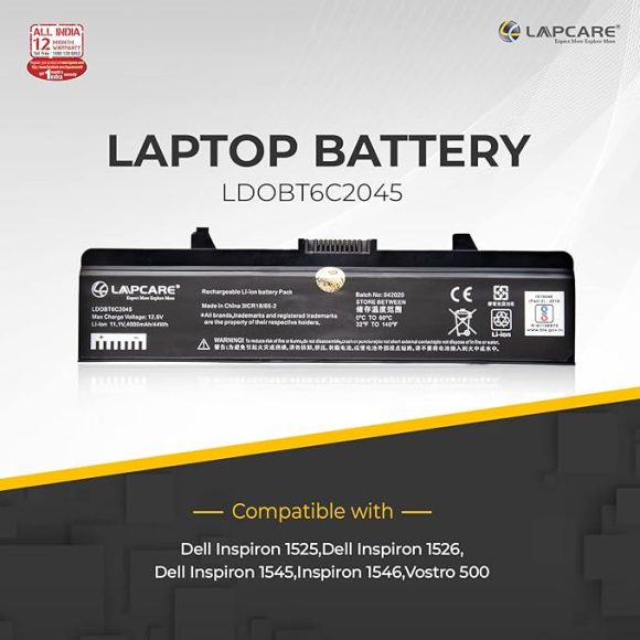 Lapcare Battery for Dell Inspiron 1525, 1545 & More - Image 3