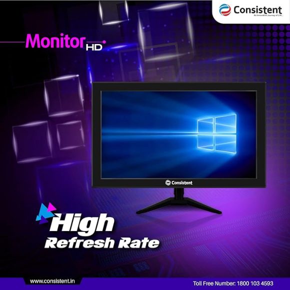 Consistent 19" LED Monitor (CTM 2001) | Wide Display | HDMI | Black - Image 2
