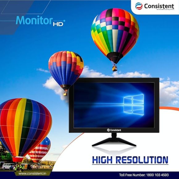 Consistent 19" LED Monitor (CTM 2001) | Wide Display | HDMI | Black - Image 3